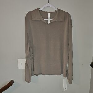 Lululemon Softstreme Pique Oversized LS Polo!! Sz Medium. Fits Oversized!!WSHG